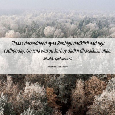 Picture 06 - Sabuurradii 106:40 SOM - Sidaas daraaddeed ayaa Rabbigu dadkiisii aad ugu - Bible Verse Picture