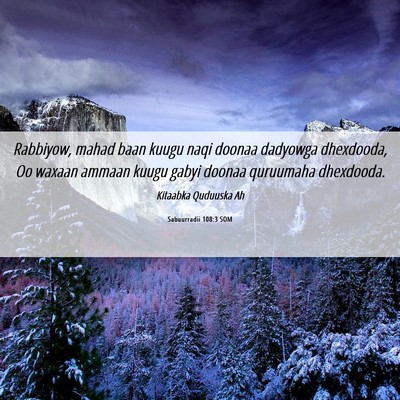 Picture 06 - Sabuurradii 108:3 SOM - Rabbiyow, mahad baan kuugu naqi doonaa dadyowga - Bible Verse Picture