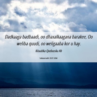 Picture 06 - Sabuurradii 28:9 SOM - Dadkaaga badbaadi, oo dhaxalkaagana barakee, Oo - Bible Verse Picture