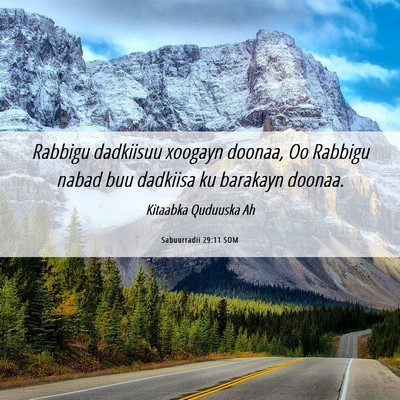 Picture 06 - Sabuurradii 29:11 SOM - Rabbigu dadkiisuu xoogayn doonaa, Oo Rabbigu - Bible Verse Picture