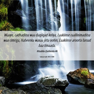 Picture 06 - Sabuurradii 30:5 SOM - Waayo, cadhadiisu waa daqiiqad keliya, Laakiinse - Bible Verse Picture