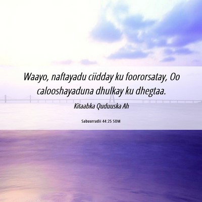 Picture 06 - Sabuurradii 44:25 SOM - Waayo, naftayadu ciidday ku foororsatay, Oo - Bible Verse Picture