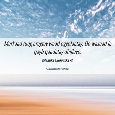 Picture 06 - Sabuurradii 50:18 SOM - Markaad tuug aragtay waad oggolaatay, Oo waxaad - Bible Verse Picture