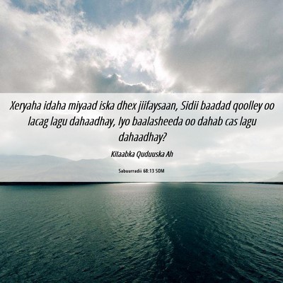 Picture 06 - Sabuurradii 68:13 SOM - Xeryaha idaha miyaad iska dhex jiifaysaan, Sidii - Bible Verse Picture