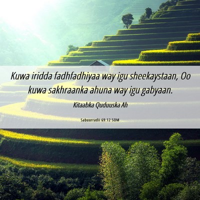 Picture 06 - Sabuurradii 69:12 SOM - Kuwa iridda fadhfadhiyaa way igu sheekaystaan, Oo - Bible Verse Picture