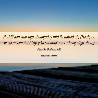 Picture 06 - Sabuurradii 7:4 SOM - Haddii aan shar ugu abaalguday mid ila nabad ah, - Bible Verse Picture