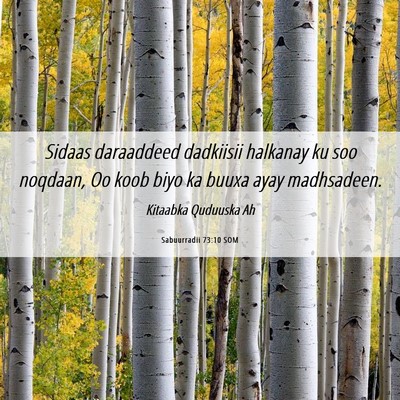 Picture 06 - Sabuurradii 73:10 SOM - Sidaas daraaddeed dadkiisii halkanay ku soo - Bible Verse Picture