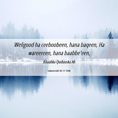 Picture 06 - Sabuurradii 83:17 SOM - Weligood ha ceeboobeen, hana baqeen, Ha - Bible Verse Picture