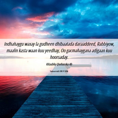 Picture 06 - Sabuurradii 88:9 SOM - Indhahaygu waxay la gudheen dhibaatada - Bible Verse Picture