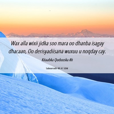 Picture 06 - Sabuurradii 89:41 SOM - Wax alla wixii jidka soo mara oo dhanba isagay - Bible Verse Picture