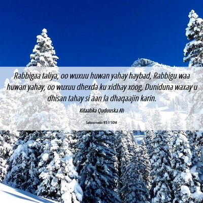Picture 06 - Sabuurradii 93:1 SOM - Rabbigaa taliya, oo wuxuu huwan yahay haybad, - Bible Verse Picture