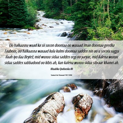 Picture 06 - Samuu'eel Kowaad 10:3 SOM - Oo halkaasna waad ka sii socon doontaa oo waxaad - Bible Verse Picture