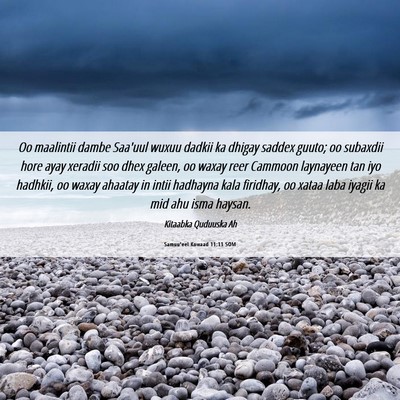 Picture 06 - Samuu'eel Kowaad 11:11 SOM - Oo maalintii dambe Saa'uul wuxuu dadkii ka dhigay - Bible Verse Picture