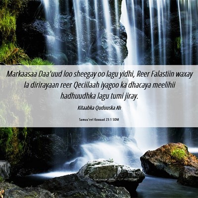 Picture 06 - Samuu'eel Kowaad 23:1 SOM - Markaasaa Daa'uud loo sheegay oo lagu yidhi, Reer - Bible Verse Picture