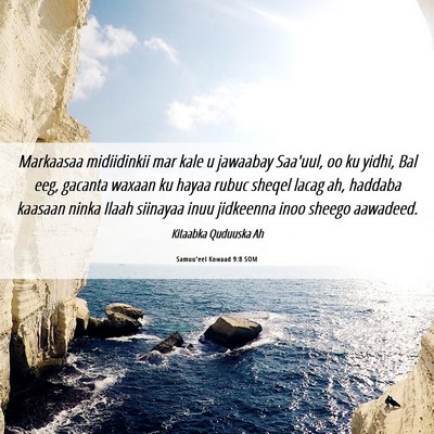 Picture 06 - Samuu'eel Kowaad 9:8 SOM - Markaasaa midiidinkii mar kale u jawaabay - Bible Verse Picture