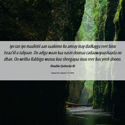 Picture 06 - Samuu'eel Labaad 7:11 SOM - iyo tan iyo maalintii aan xaakinno ku amray inay - Bible Verse Picture