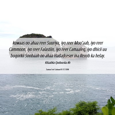 Picture 06 - Samuu'eel Labaad 8:12 SOM - kuwaas oo ahaa reer Suuriya, iyo reer Moo'aab, - Bible Verse Picture