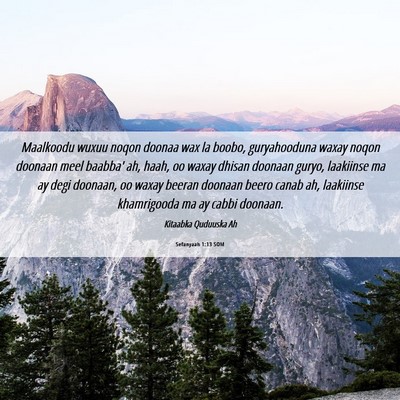 Picture 06 - Sefanyaah 1:13 SOM - Maalkoodu wuxuu noqon doonaa wax la boobo, - Bible Verse Picture