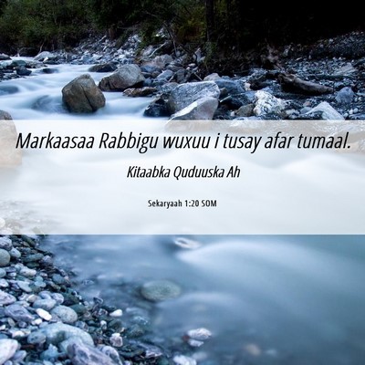 Picture 06 - Sekaryaah 1:20 SOM - Markaasaa Rabbigu wuxuu i tusay afar - Bible Verse Picture