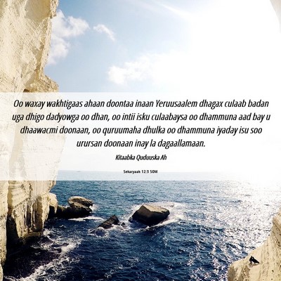 Picture 06 - Sekaryaah 12:3 SOM - Oo waxay wakhtigaas ahaan doontaa inaan - Bible Verse Picture