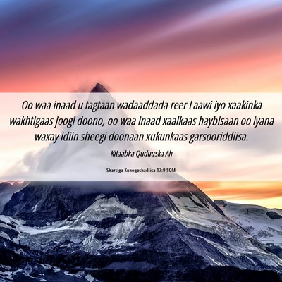 Picture 06 - Sharciga Kunoqoshadiisa 17:9 SOM - Oo waa inaad u tagtaan wadaaddada reer Laawi iyo - Bible Verse Picture