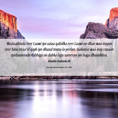 Picture 06 - Sharciga Kunoqoshadiisa 18:1 SOM - Wadaaddada reer Laawi iyo xataa qabiilka reer - Bible Verse Picture