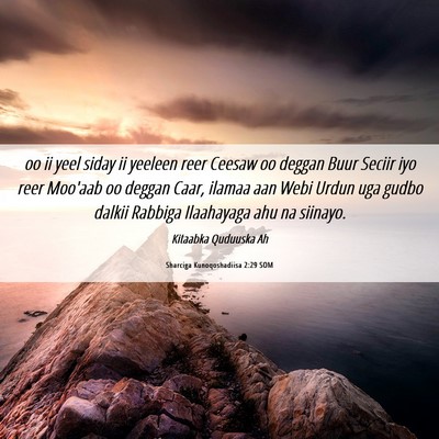 Picture 06 - Sharciga Kunoqoshadiisa 2:29 SOM - oo ii yeel siday ii yeeleen reer Ceesaw oo deggan - Bible Verse Picture