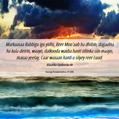 Picture 06 - Sharciga Kunoqoshadiisa 2:9 SOM - Markaasaa Rabbigu igu yidhi, Reer Moo'aab ha - Bible Verse Picture