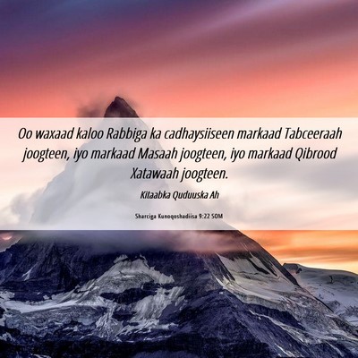 Picture 06 - Sharciga Kunoqoshadiisa 9:22 SOM - Oo waxaad kaloo Rabbiga ka cadhaysiiseen markaad - Bible Verse Picture