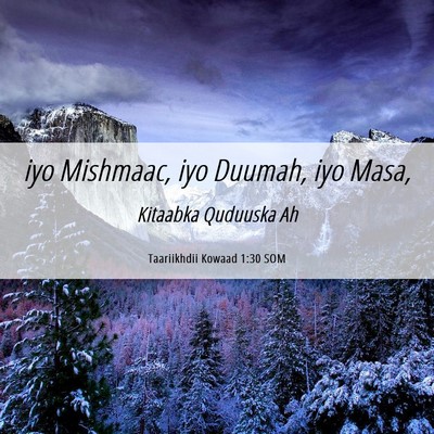 Picture 06 - Taariikhdii Kowaad 1:30 SOM - iyo Mishmaac, iyo Duumah, iyo - Bible Verse Picture