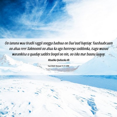 Picture 06 - Taariikhdii Kowaad 11:11 SOM - Oo tanuna waa tiradii raggii xoogga badnaa oo - Bible Verse Picture