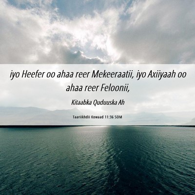 Picture 06 - Taariikhdii Kowaad 11:36 SOM - iyo Heefer oo ahaa reer Mekeeraatii, iyo Axiiyaah - Bible Verse Picture