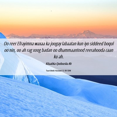 Picture 06 - Taariikhdii Kowaad 12:30 SOM - Oo reer Efrayimna waxaa ka joogay labaatan kun - Bible Verse Picture