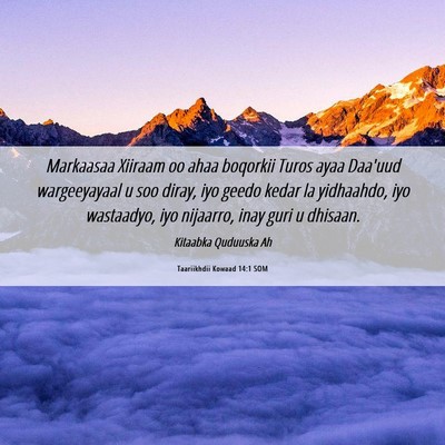 Picture 06 - Taariikhdii Kowaad 14:1 SOM - Markaasaa Xiiraam oo ahaa boqorkii Turos ayaa - Bible Verse Picture