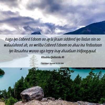Picture 06 - Taariikhdii Kowaad 16:38 SOM - isaga iyo Cobeed Edoom oo ay la jiraan siddeed - Bible Verse Picture