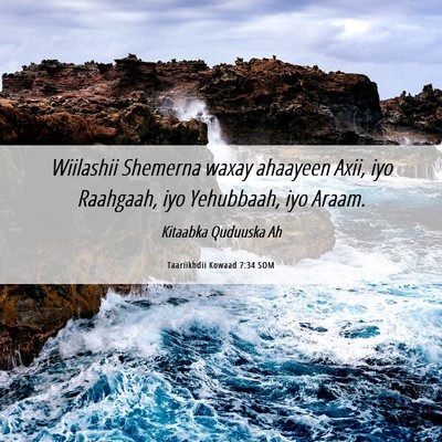 Picture 06 - Taariikhdii Kowaad 7:34 SOM - Wiilashii Shemerna waxay ahaayeen Axii, iyo - Bible Verse Picture