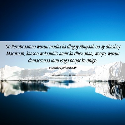 Picture 06 - Taariikhdii Labaad 11:22 SOM - Oo Rexabcaamna wuxuu madax ka dhigay Abiiyaah oo - Bible Verse Picture