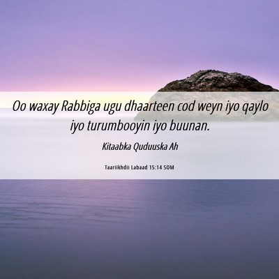 Picture 06 - Taariikhdii Labaad 15:14 SOM - Oo waxay Rabbiga ugu dhaarteen cod weyn iyo qaylo - Bible Verse Picture