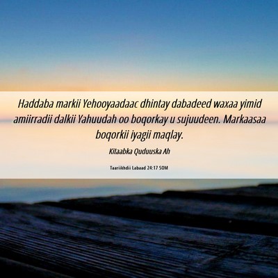Picture 06 - Taariikhdii Labaad 24:17 SOM - Haddaba markii Yehooyaadaac dhintay dabadeed - Bible Verse Picture