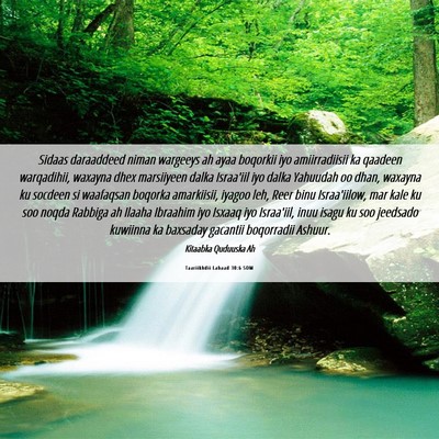 Picture 06 - Taariikhdii Labaad 30:6 SOM - Sidaas daraaddeed niman wargeeys ah ayaa boqorkii - Bible Verse Picture