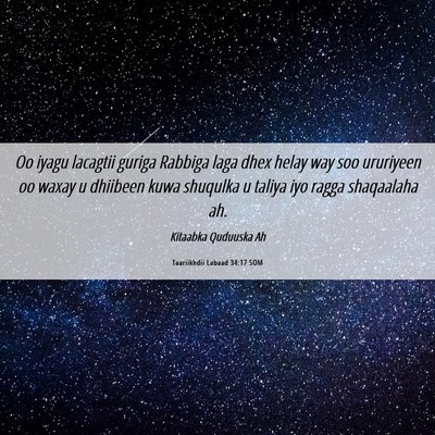 Picture 06 - Taariikhdii Labaad 34:17 SOM - Oo iyagu lacagtii guriga Rabbiga laga dhex helay - Bible Verse Picture