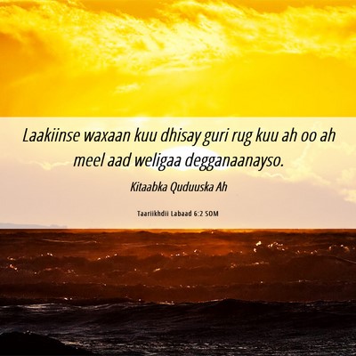 Picture 06 - Taariikhdii Labaad 6:2 SOM - Laakiinse waxaan kuu dhisay guri rug kuu ah oo ah - Bible Verse Picture