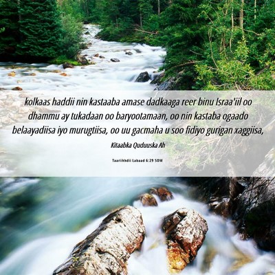 Picture 06 - Taariikhdii Labaad 6:29 SOM - kolkaas haddii nin kastaaba amase dadkaaga reer - Bible Verse Picture