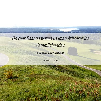 Picture 06 - Tirintii 1:12 SOM - Oo reer Daanna waxaa ka iman Axiiceser ina - Bible Verse Picture