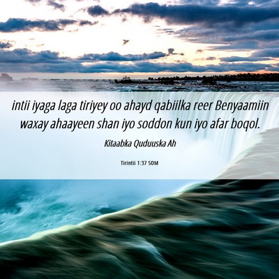 Picture 06 - Tirintii 1:37 SOM - intii iyaga laga tiriyey oo ahayd qabiilka reer - Bible Verse Picture