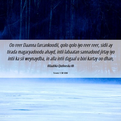 Picture 06 - Tirintii 1:38 SOM - Oo reer Daanna farcankoodii, qolo qolo iyo reer - Bible Verse Picture
