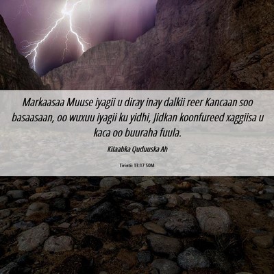 Picture 06 - Tirintii 13:17 SOM - Markaasaa Muuse iyagii u diray inay dalkii reer - Bible Verse Picture