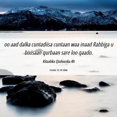 Picture 06 - Tirintii 15:19 SOM - oo aad dalka cuntadiisa cuntaan waa inaad Rabbiga - Bible Verse Picture