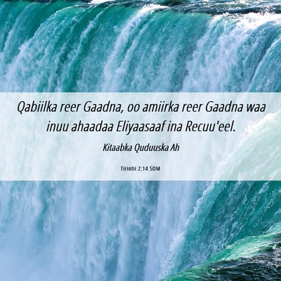 Picture 06 - Tirintii 2:14 SOM - Qabiilka reer Gaadna, oo amiirka reer Gaadna waa - Bible Verse Picture