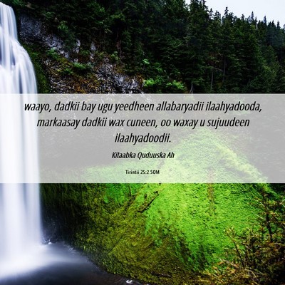 Picture 06 - Tirintii 25:2 SOM - waayo, dadkii bay ugu yeedheen allabaryadii - Bible Verse Picture